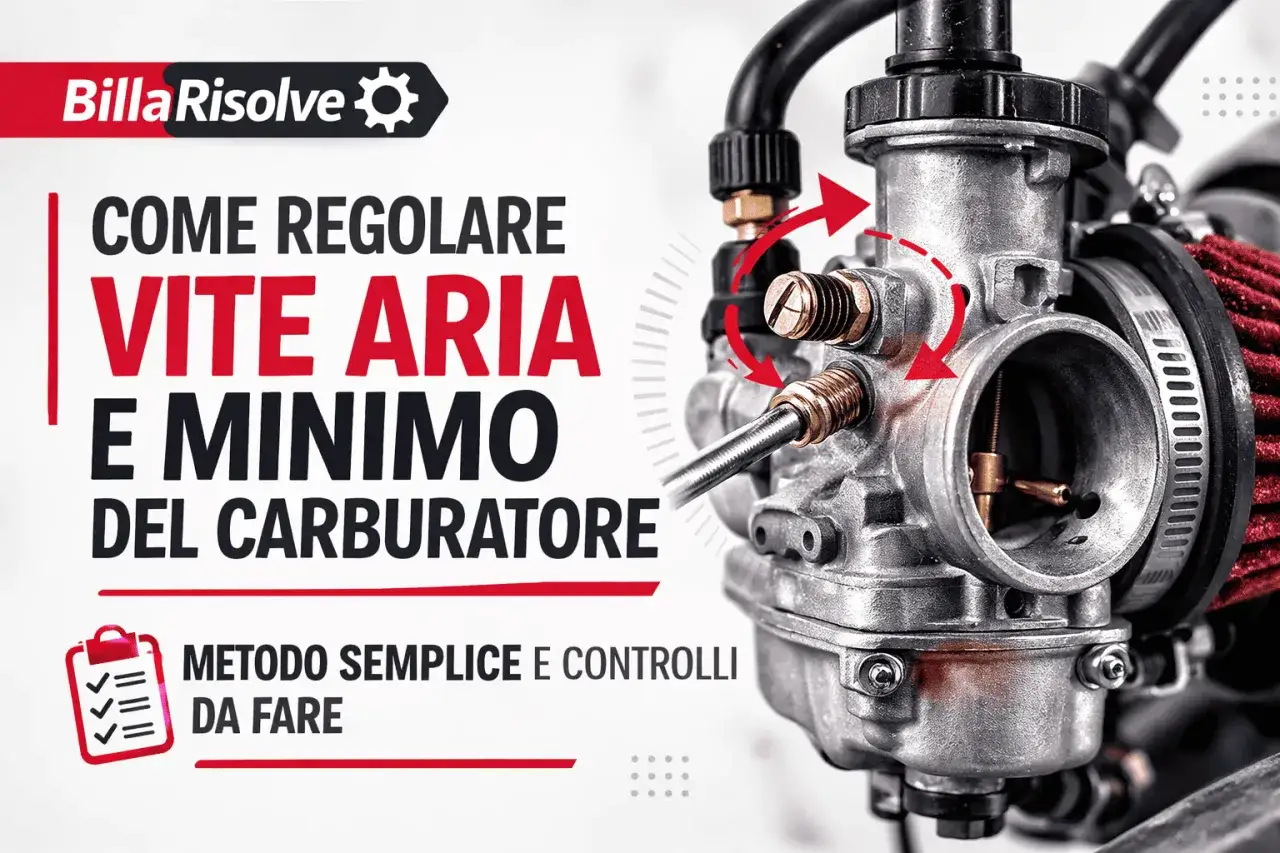 Regolazione vite aria e minimo carburatore: metodo semplice per ottimizzare le prestazioni.
